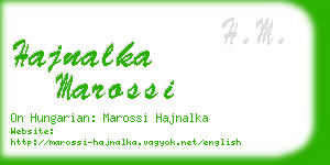 hajnalka marossi business card